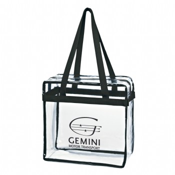 Clear Tote Bag with Zipper