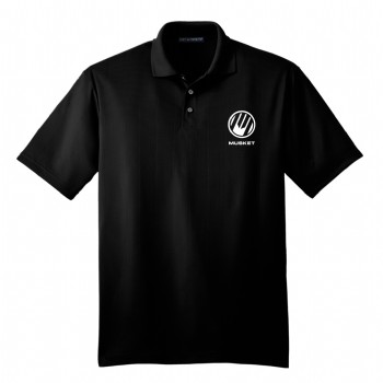 Performance Fine Jacquard Polo - white logo