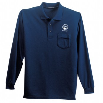 Silk Touch Long Sleeve Polo with Pocket