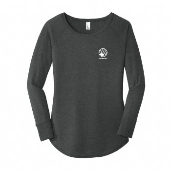 District Womens Perfect Tri  Long Sleeve Tunic Tee