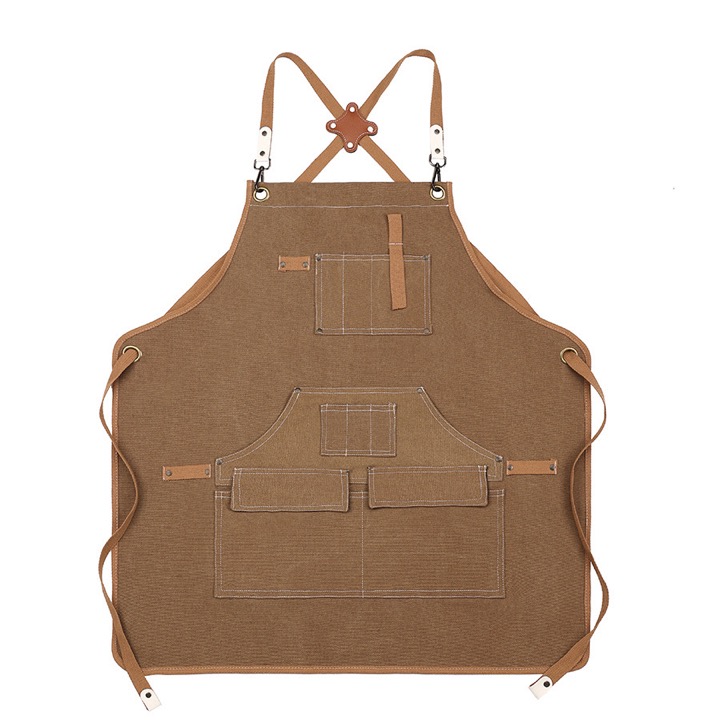 Cotton Canvas Cross Back Heavy Duty Adjustable Work Apron